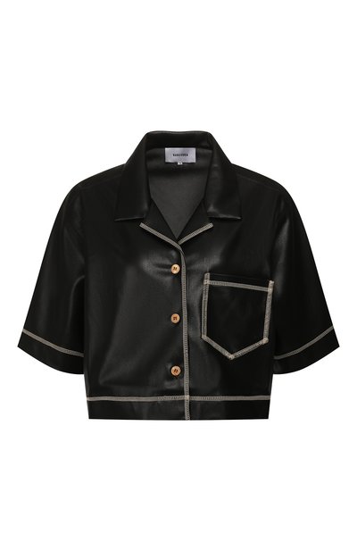 Женская рубашка NANUSHKA, арт. RHETT_BLACK_VEGAN LEATHER