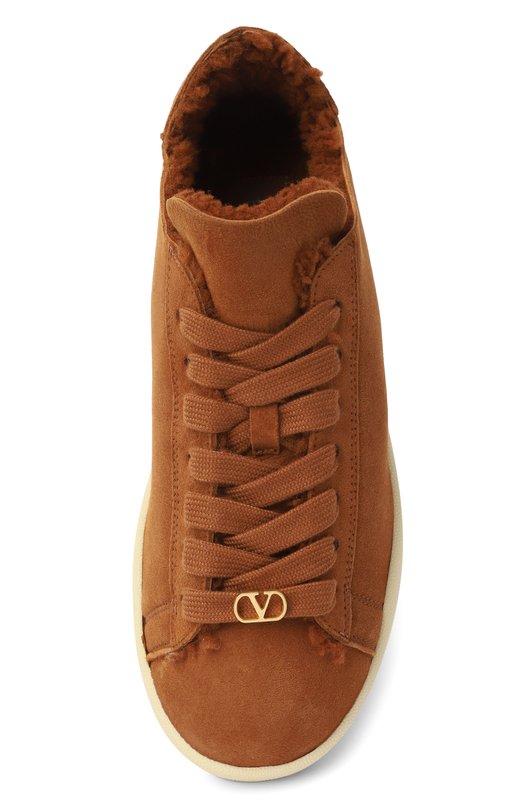 Замшевые кеды Royco Valentino 7W0S0LX9/YBN Коричневый  7W0S0LX9/YBN Фото 6