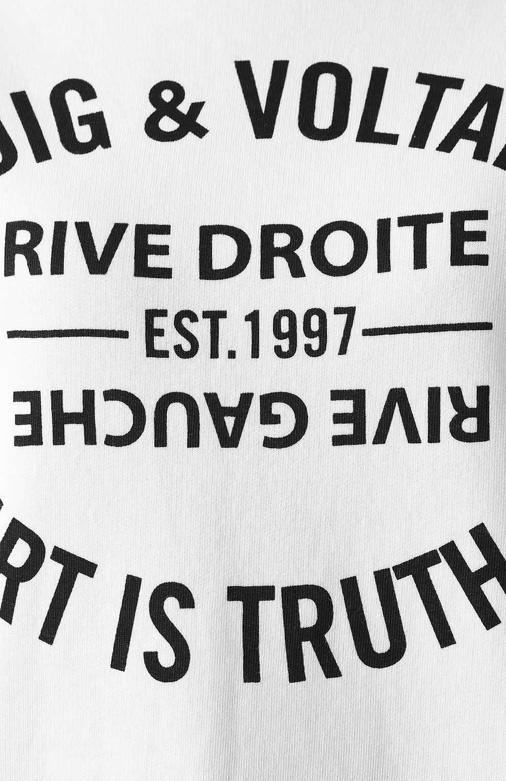 Хлопковый свитшот ZADIG AND VOLTAIRE белого цвета по цене 12350 руб., арт. SHTN7101F, фото 5 Хлопковый свитшот ZADIG AND VOLTAIRE, арт. SHTN7101F, фото 5