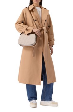 Женская сумка lydia medium MICHAEL MICHAEL KORS кремового цвета, арт. 30R5GL0M2B | Фото 7 (Размер: medium; Материал: Канва, Экокожа)