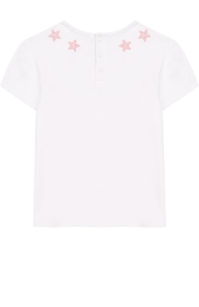 Хлопковая футболка с аппликациями GIVENCHY, арт. H05040/9M-18M, фото 2
