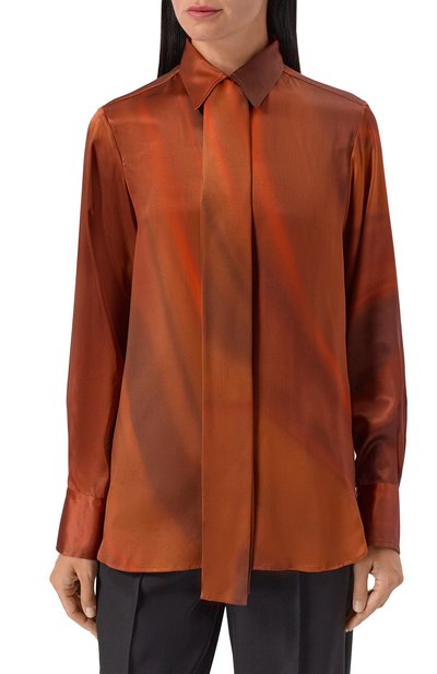 Атласная блузка KITON, арт. D48407, фото 3