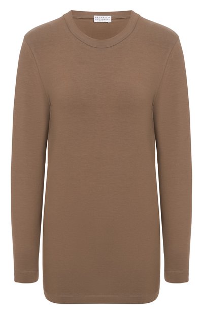 Женская хлопковый лонгслив BRUNELLO CUCINELLI, арт. MPT18B0107