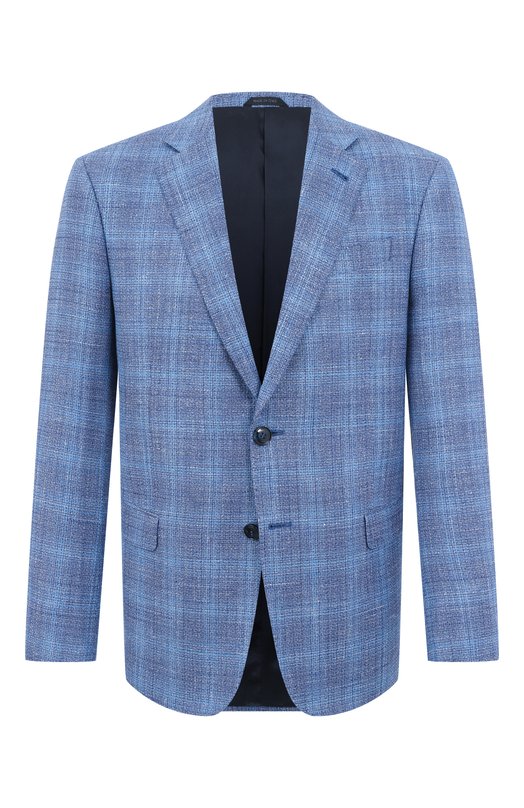 Пиджак из шерсти и шелка Giorgio Armani GM000336/TE20039 Голубой GM000336/TE20039