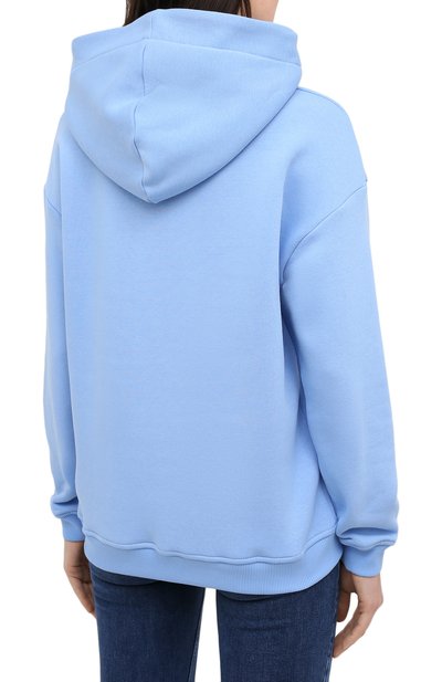 Хлопковое худи SEVEN LAB голубого цвета по цене 11550 руб., арт. HW20-VLE-G084 blue, фото 4 Хлопковое худи SEVEN LAB, арт. HW20-VLE-G084 blue, фото 4