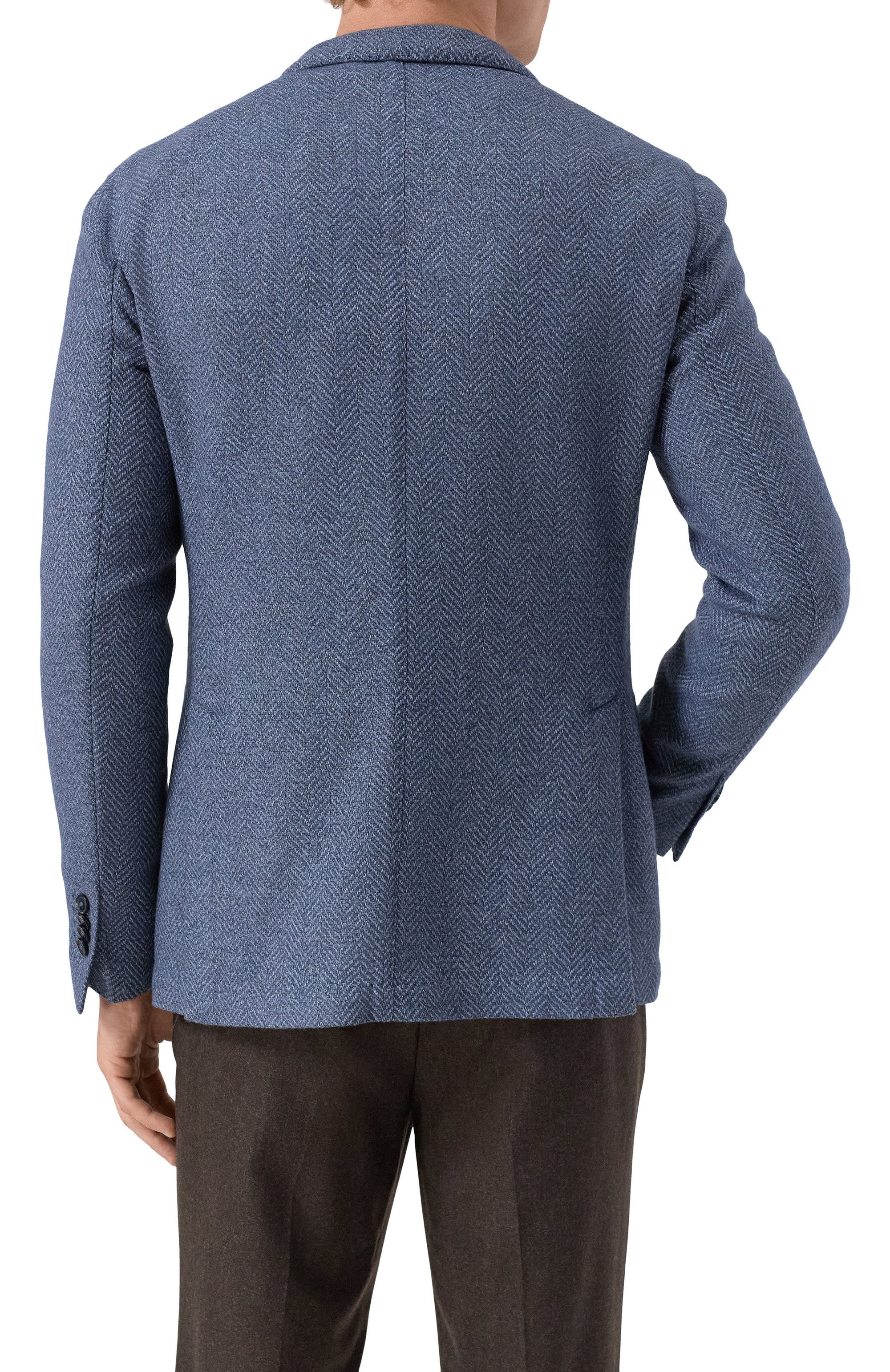 Пиджак из шерсти и хлопка L.B.M. 1911 синего цвета по цене 98550 руб., арт. 2887/55515, фото 5 Пиджак из шерсти и хлопка L.B.M. 1911, арт. 2887/55515, фото 5