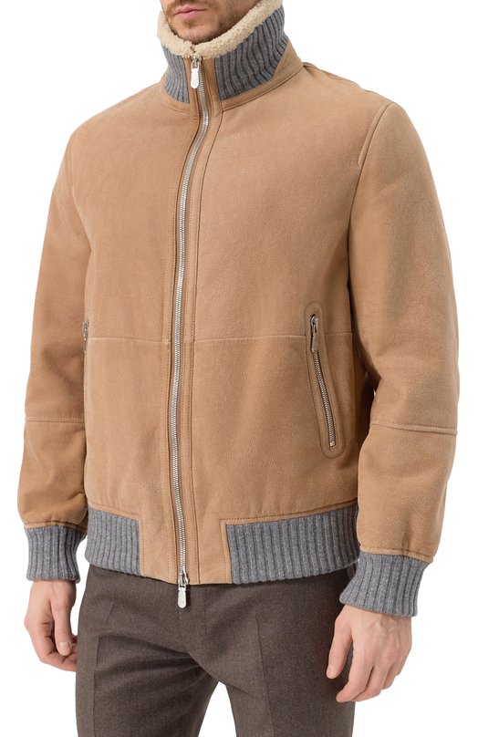 Дубленка из овчины Brunello Cucinelli MPMTU1737 Бежевый  MPMTU1737 Фото 3