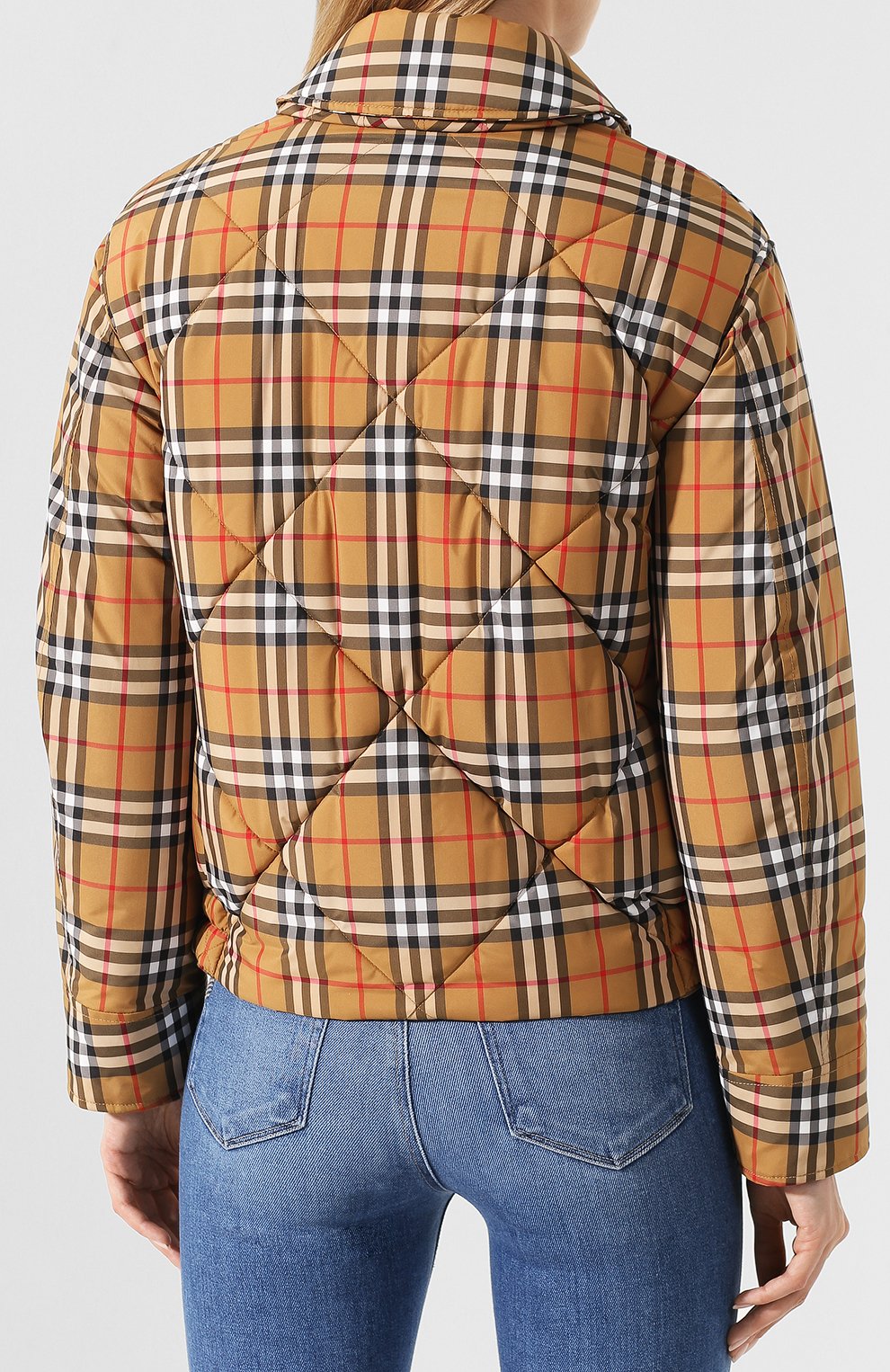 Стеганая куртка на молнии с отложным воротником BURBERRY, арт. 8002677, фото 4