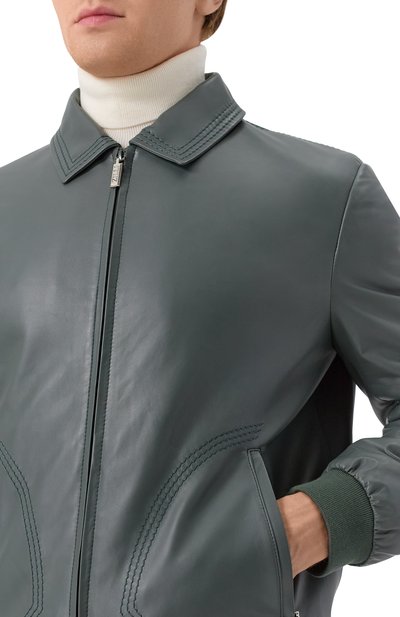 Кожаный бомбер ZILLI, арт. A0RYH1M1005VTSU00, фото 5