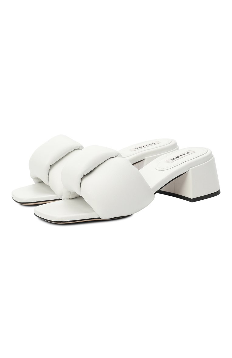 Кожаные мюли MIU MIU, арт. 5XX547-LYB-F0009, фото 1