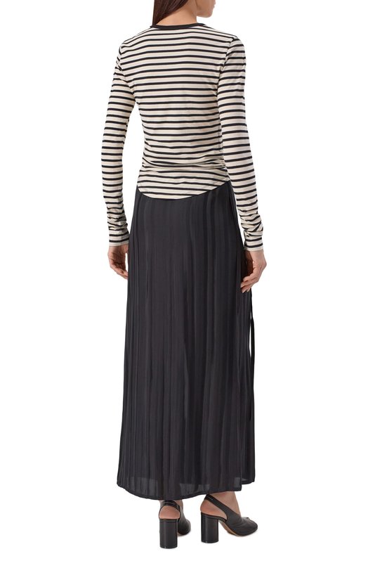 Хлопковый лонгслив Ann Demeulemeester B0012327/FA717 Чёрно-белый  B0012327/FA717 Фото 4