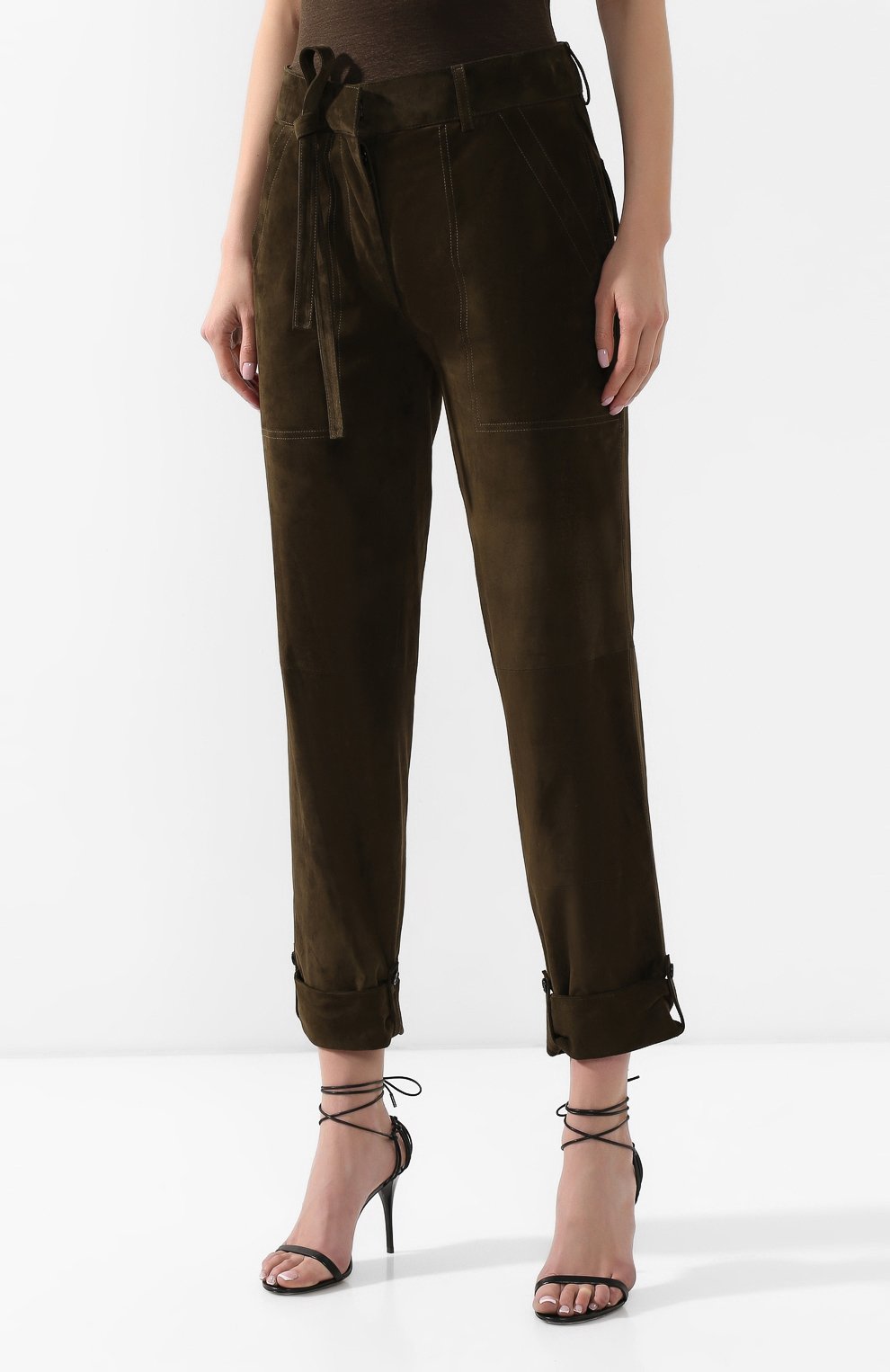 Замшевые брюки TOM FORD, арт. PAL686-LEX226, фото 3