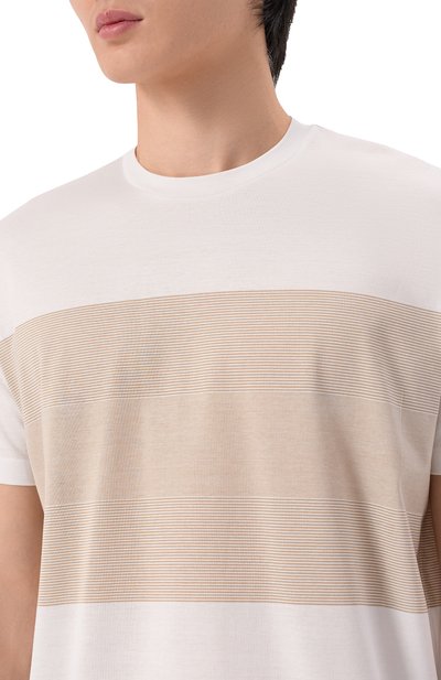 Хлопковая футболка PAUL&SHARK бежевого цвета по цене 26650 руб., арт. 26411020_001, фото 5 Хлопковая футболка PAUL&SHARK, арт. 26411020_001, фото 5