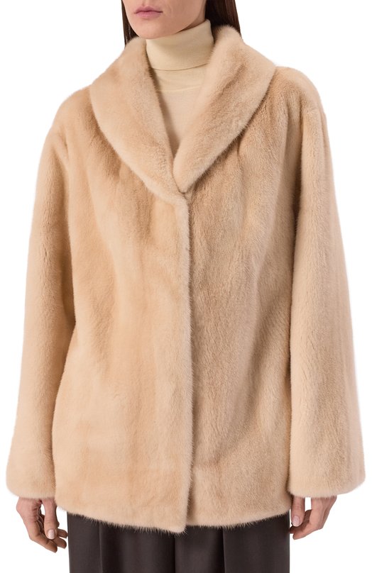 Шуба из норки Giulia Gurman 2503P Бежевый  2503P Фото 3