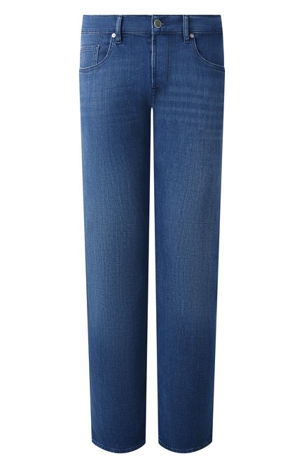 Мужские джинсы 7 FOR ALL MANKIND синего цвета, арт. 7T122R51 | Фото 1 (Драгоценные камни: Проставлено; Длина (брюки, джинсы): Стандартные; Материал сплава: Проставлено; Материал внешний: Хлопок)