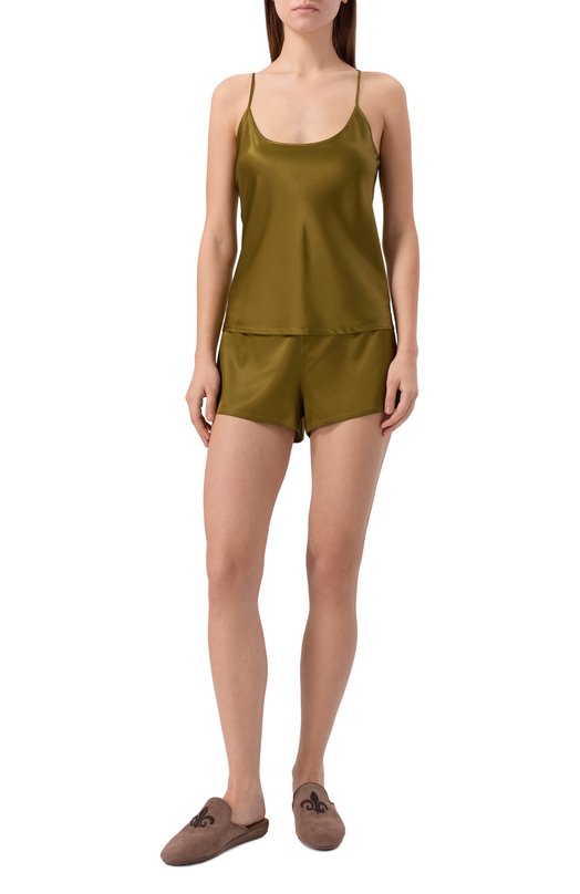 Шелковый топ EDOMO T002003FW2425 Хаки  T002003FW2425 Фото 2