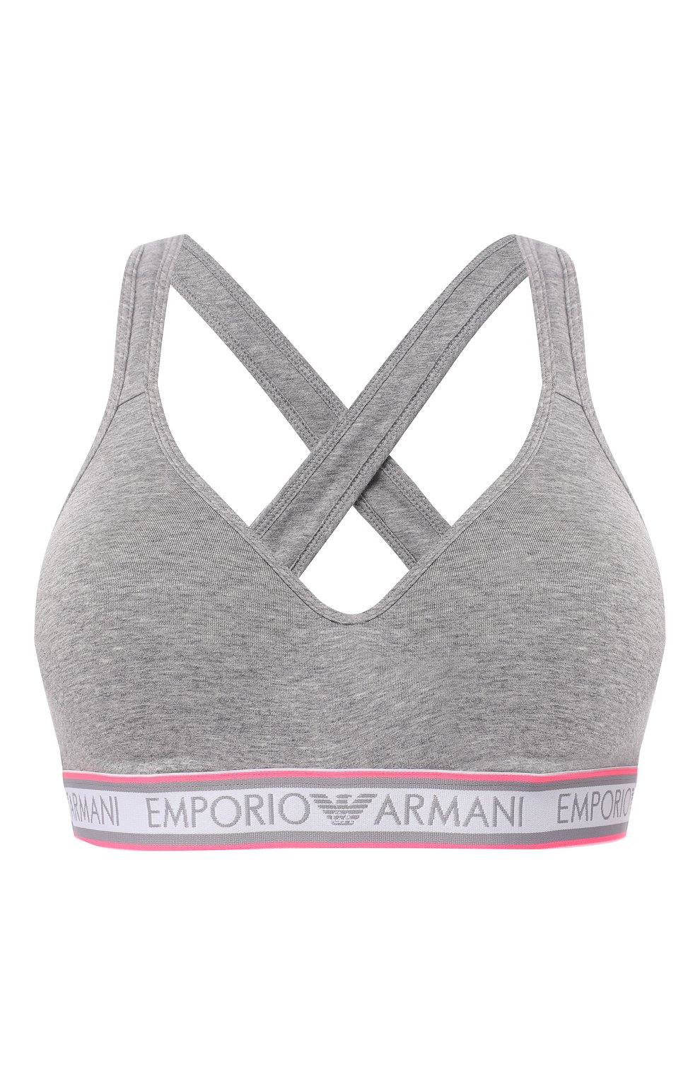 Бюстгальтер с мягкой чашкой EMPORIO ARMANI серого цвета по цене 7500 руб., арт. 163995/9P217, фото 1 Бюстгальтер с мягкой чашкой EMPORIO ARMANI, арт. 163995/9P217, фото 1