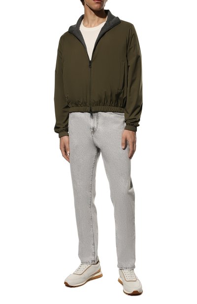 Двусторонний бомбер LORO PIANA хаки цвета по цене 222000 руб., арт. FAF8466, фото 2 Двусторонний бомбер LORO PIANA, арт. FAF8466, фото 2