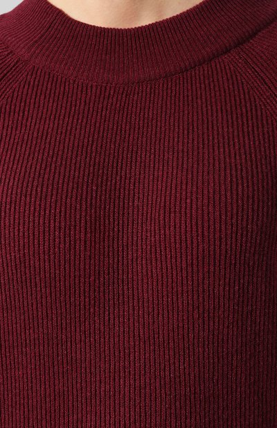 Пуловер NANUSHKA бордового цвета по цене 35000 руб., арт. ARDEN_BERRY_CASHMERE BLEND RIB, фото 5 Пуловер NANUSHKA, арт. ARDEN_BERRY_CASHMERE BLEND RIB, фото 5