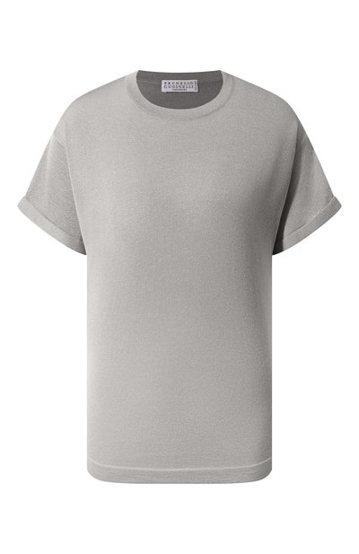 Женская футболка из кашемира и шелка BRUNELLO CUCINELLI, арт. M41810000