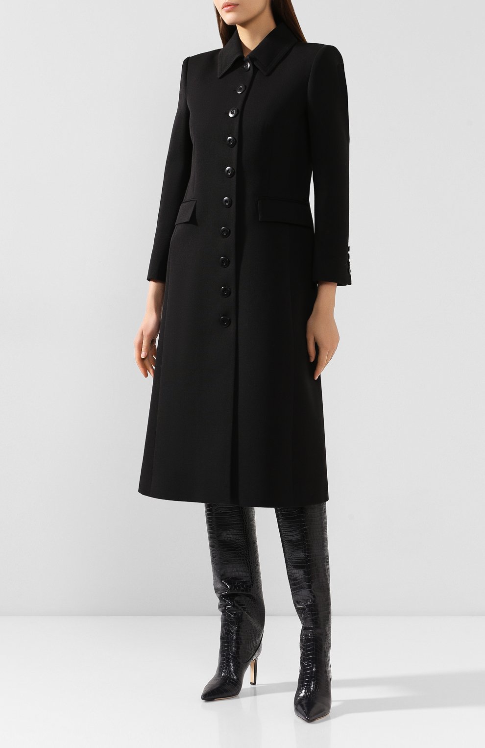 Шерстяное пальто GIVENCHY черного цвета по цене 170000 руб., арт. BWC05M12CL, фото 3 Шерстяное пальто GIVENCHY, арт. BWC05M12CL, фото 3