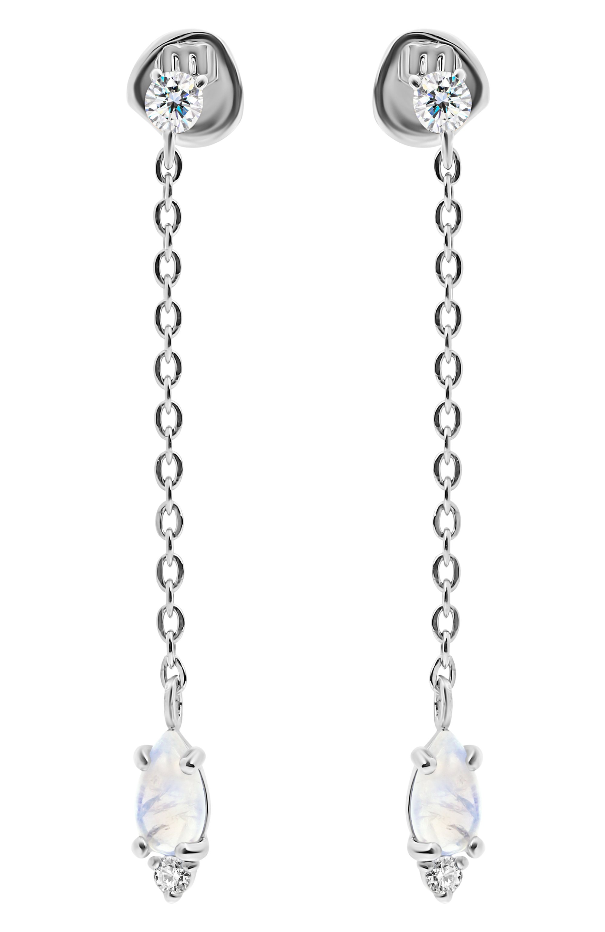 Серьги water с лунными камнями MOONKA, арт. wt-er-mns, фото 1