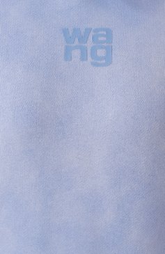 Женский хлопковое худи ALEXANDERWANG.T голубого цвета, арт. 4CC3242108 | Фото 6 (Материал сплава: Проставлено; Длина (для топов): Стандартные; Материал внешний: Хлопок; Рукава: Длинные; Драгоценные камни: Проставлено; Женское Кросс-КТ: Худи-одежда; Стили: Спорт-шик)