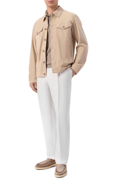 Льняные брюки BOSS CAMEL, арт. 50561375, фото 2