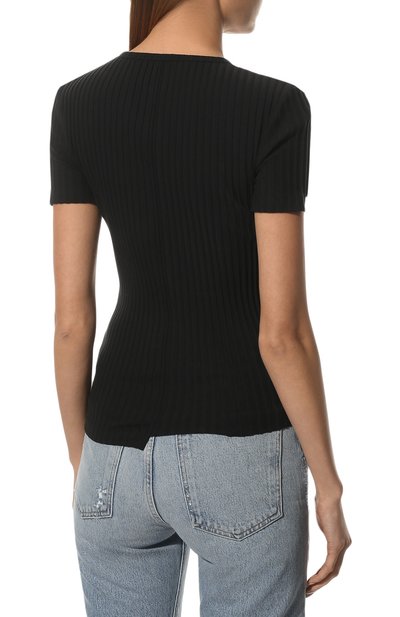 Хлопковый топ HELMUT LANG черного цвета по цене 20600 руб., арт. L09HW513, фото 4 Хлопковый топ HELMUT LANG, арт. L09HW513, фото 4