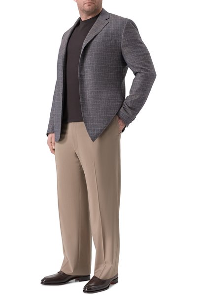Шерстяные брюки CORNELIANI темно-бежевого цвета по цене 62450 руб., арт. 274L27/2718478, фото 2 Шерстяные брюки CORNELIANI, арт. 274L27/2718478, фото 2