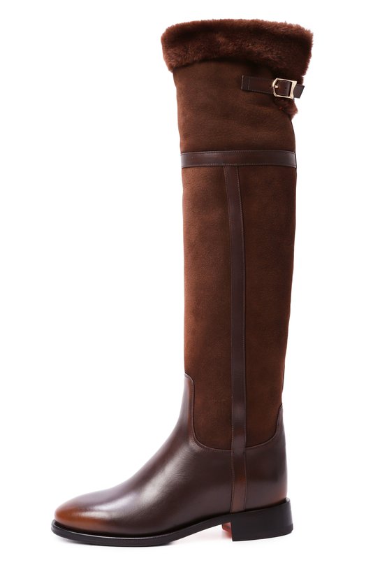 Кожаные ботфорты Santoni WSHG71931BJ2ARHG Коричневый  WSHG71931BJ2ARHG Фото 4