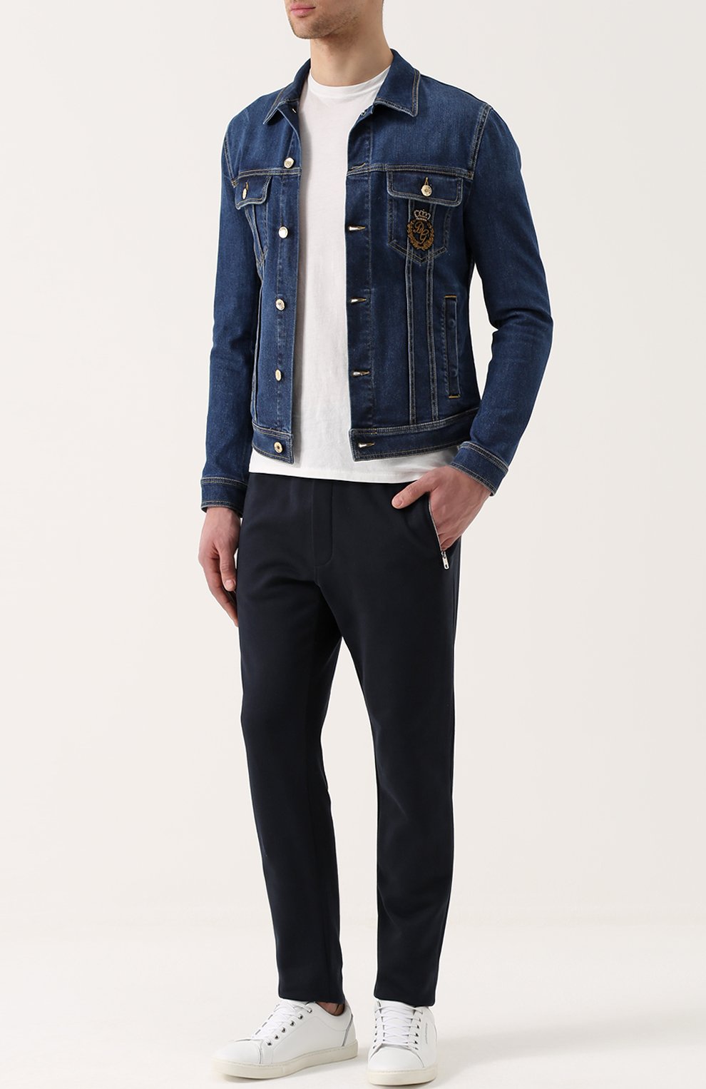 Хлопковые джоггеры с карманами DOLCE & GABBANA, арт. 0101/G4ZCAT/G7JYX, фото 2