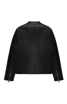 Детского кожаная куртка DIESEL черного цвета, арт. J01741/0AJIR | Фото 2 (Рукава: Длинные; Материал подклада: Вискоза; Материал внешний: Натуральная кожа; Кросс-КТ: Демисезон; Автоматизация состава: Проставлено; Автоматизация ТО: Проставлено)