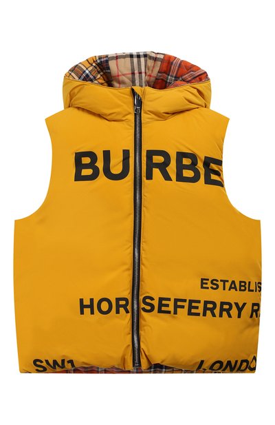 Пуховый жилет с капюшоном BURBERRY, арт. 8022602, фото 1