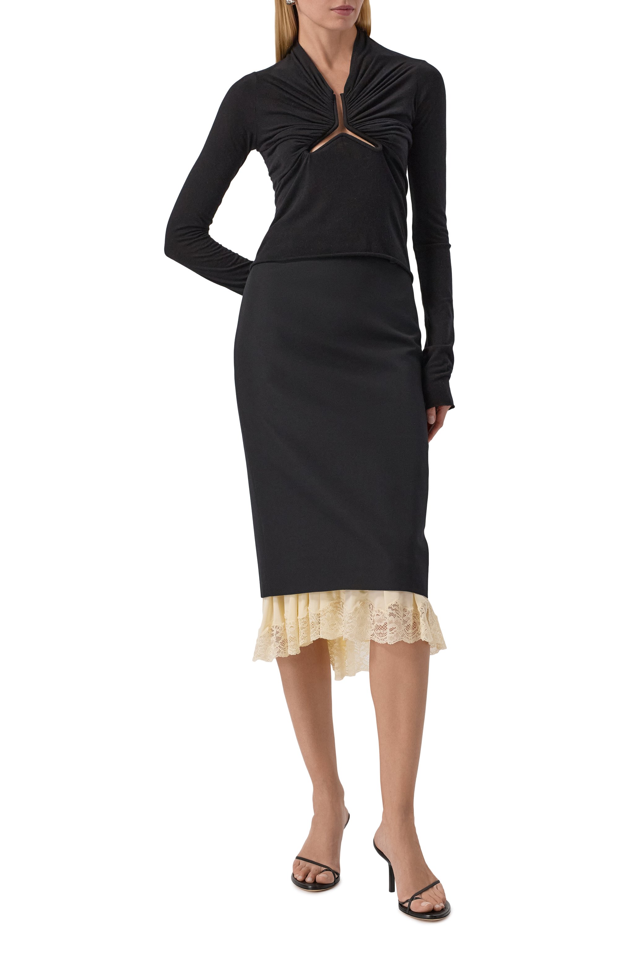 Пуловер из шерсти и вискозы RICK OWENS, арт. RP02E4266/JR, фото 2