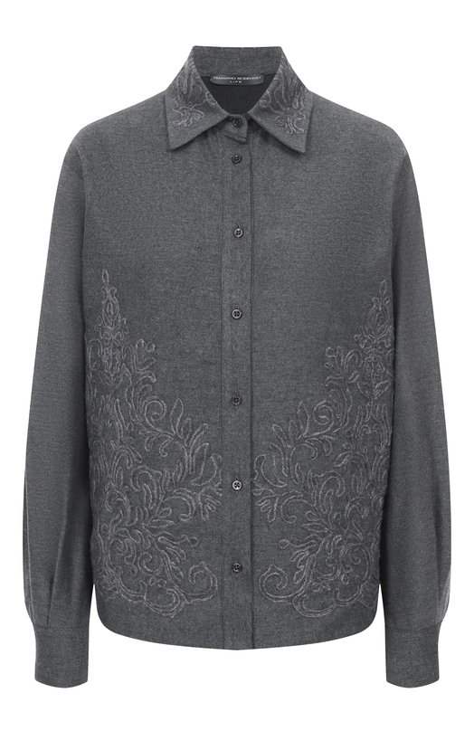 Хлопковая рубашка Ermanno Scervino D474K310XQH Серый D474K310XQH