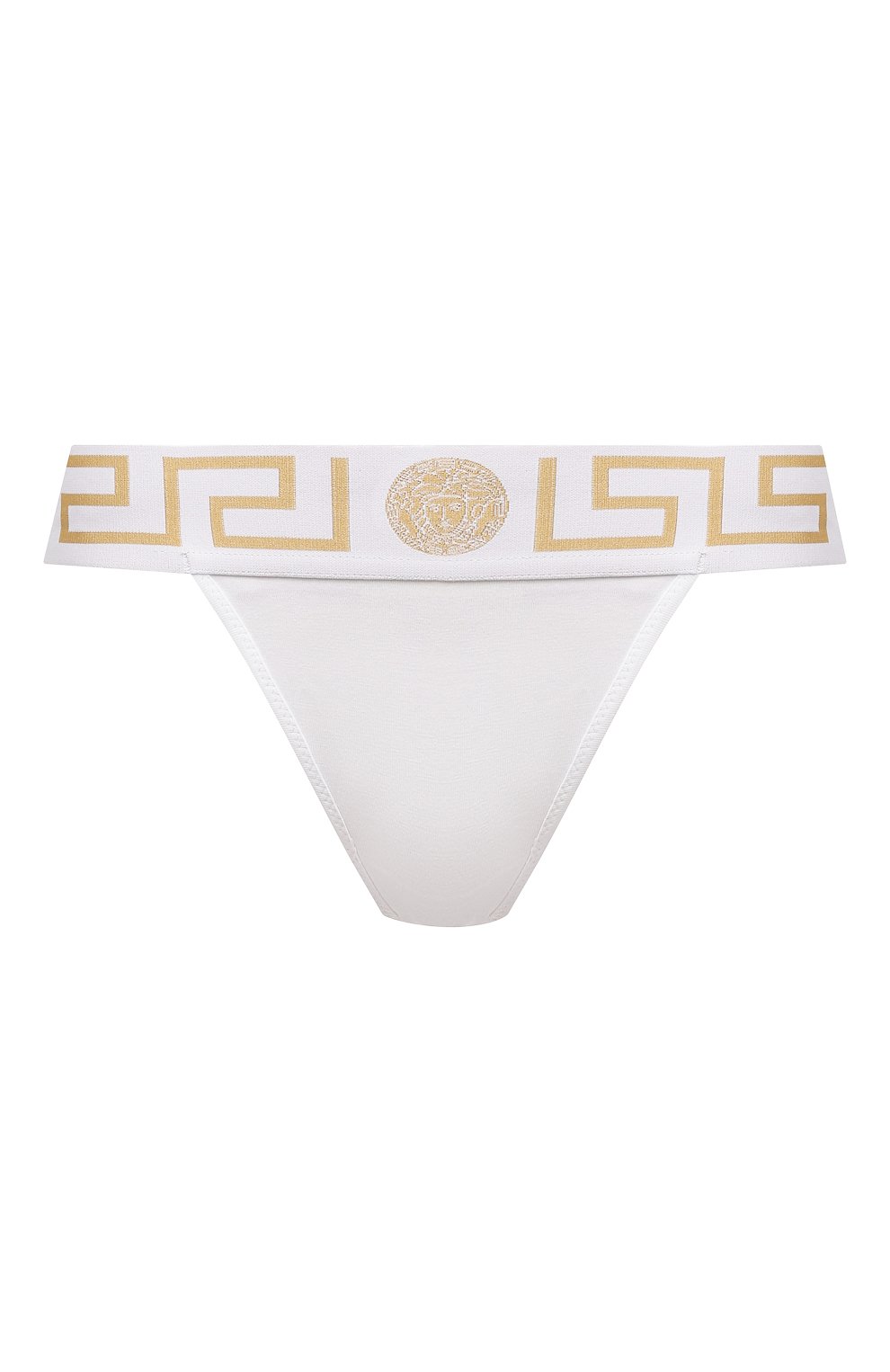 Трусы-стринги VERSACE белого цвета по цене 9255 руб., арт. AUD01042/A232741, фото 1 Трусы-стринги VERSACE, арт. AUD01042/A232741, фото 1