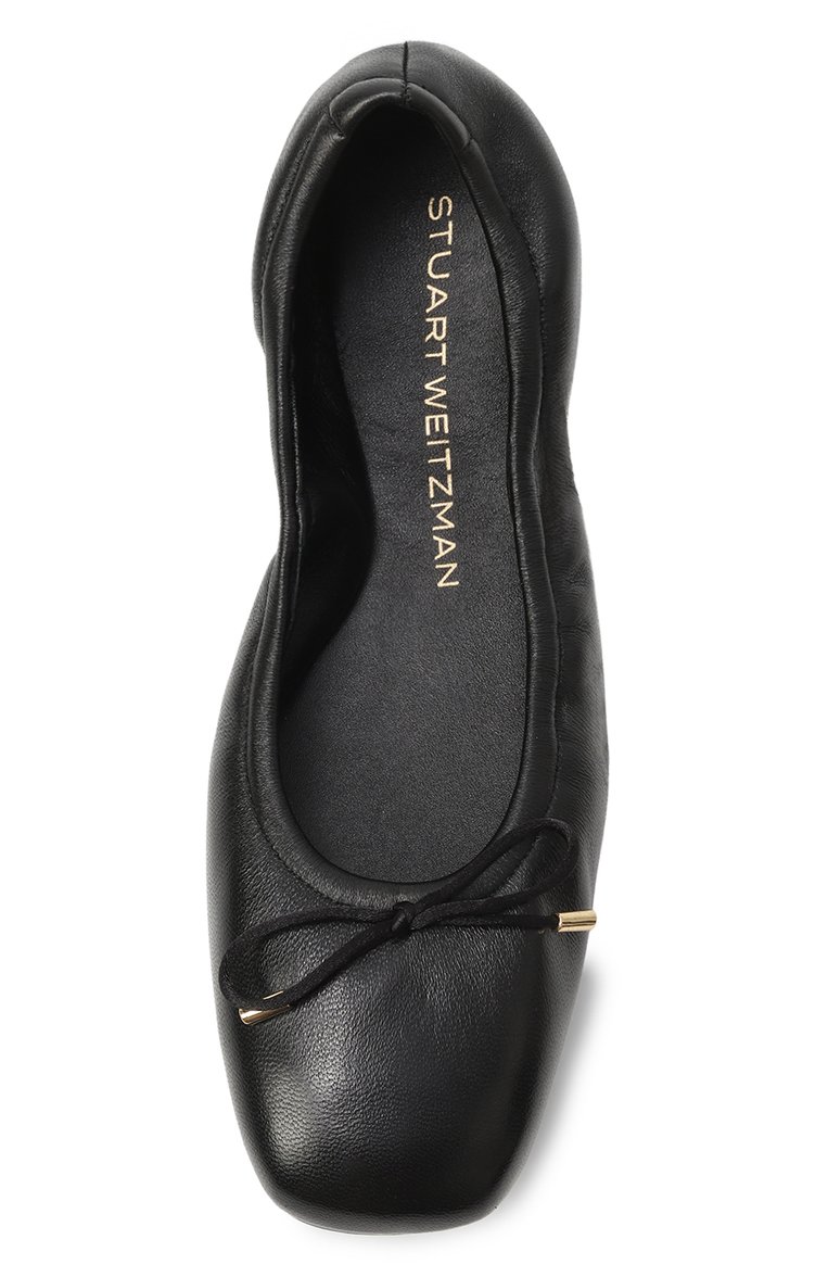Кожаные балетки bardot bow STUART WEITZMAN, арт. SG577, фото 4