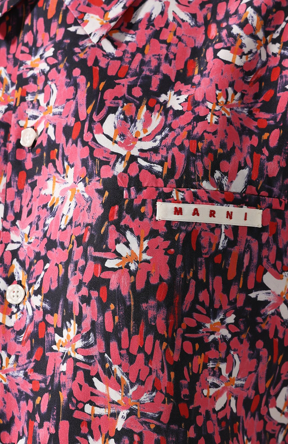 Шелковая рубашка MARNI фиолетового цвета по цене 71500 руб., арт. CAMAW49X00/TSF36, фото 5 Шелковая рубашка MARNI, арт. CAMAW49X00/TSF36, фото 5