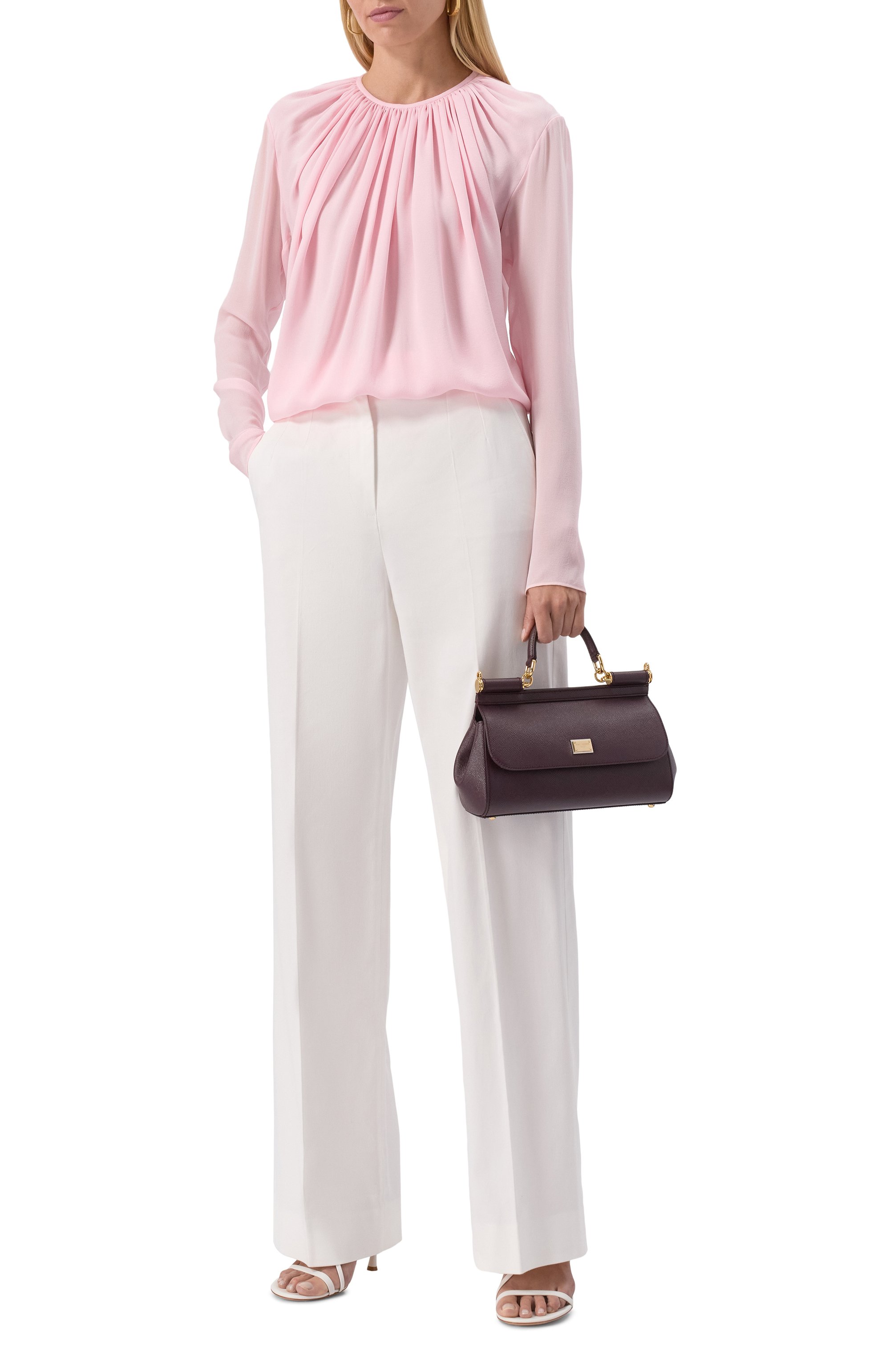 Сумка sicily medium DOLCE & GABBANA темно-бордового цвета по цене 215000 руб., арт. BB7652/B1001, фото 7 Сумка sicily medium DOLCE & GABBANA, арт. BB7652/B1001, фото 7