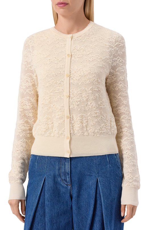 Комплект из кардигана и топа Chloé CH25AMX01580 Бежевый  CH25AMX01580 Фото 3