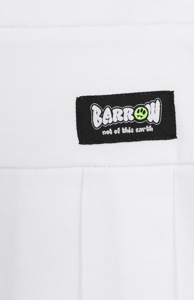 Детская плиссированная юбка BARROW белого цвета, арт. S5BKJGSK145 | Фото 3 (Материал внешний: Хлопок; Нос: Не проставлено; Случай: Повседневный; Автоматизация состава: Проставлено; Ростовка одежда: 6 лет | 116 см, 8 лет | 128 см, 10 - 11 лет | 140 - 146см, 12 лет | 152 см, 13 - 15 лет | 158 см)