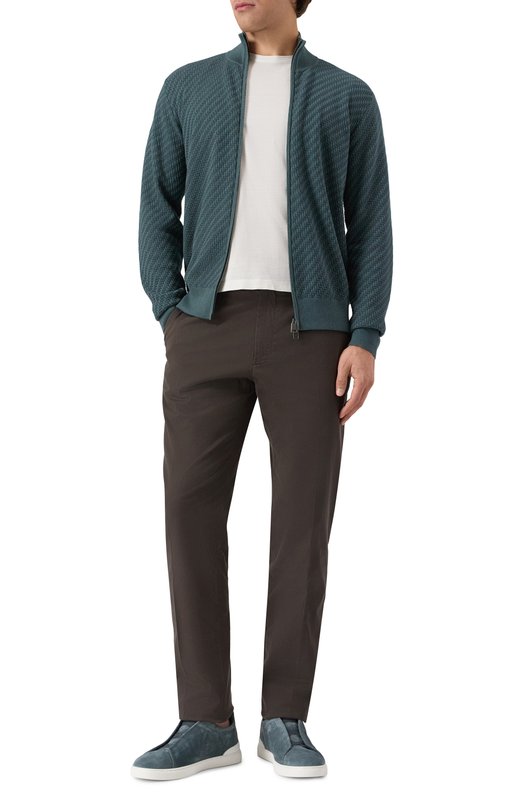 Замшевые кеды Triple Stitch Zegna S4667Z/LHS0Y Синий  S4667Z/LHS0Y Фото 2