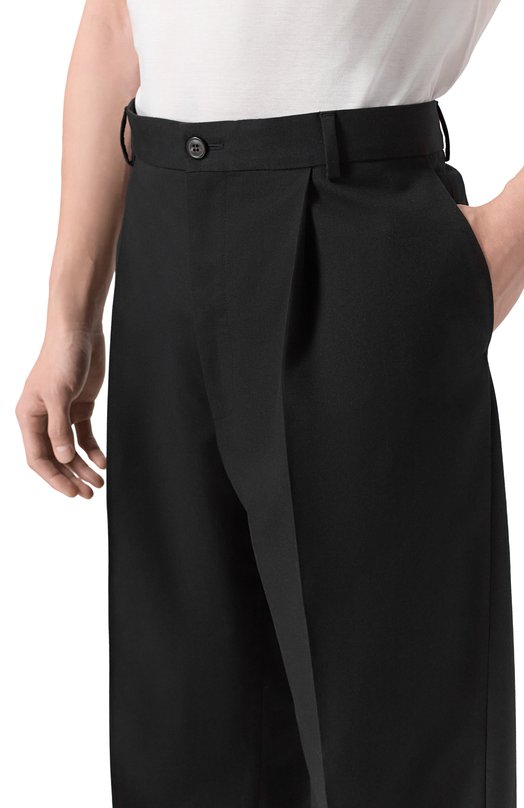 Брюки из хлопка и шерсти Dries Van Noten 020900/3302 Чёрный  020900/3302 Фото 5
