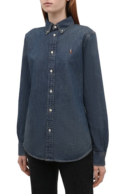 Джинсовая рубашка POLO RALPH LAUREN синего цвета по цене 16350 руб., арт. 211594681, фото 3 Джинсовая рубашка POLO RALPH LAUREN, арт. 211594681, фото 3