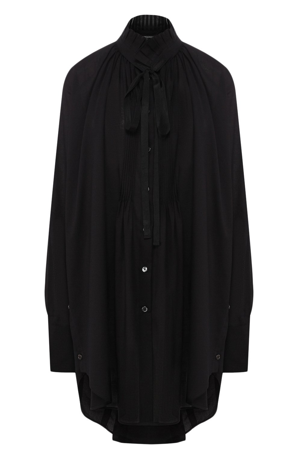 Хлопковая рубашка ANN DEMEULEMEESTER черного цвета по цене 45950 руб., арт. 1901-2012-P-120-099, фото 1 Хлопковая рубашка ANN DEMEULEMEESTER, арт. 1901-2012-P-120-099, фото 1