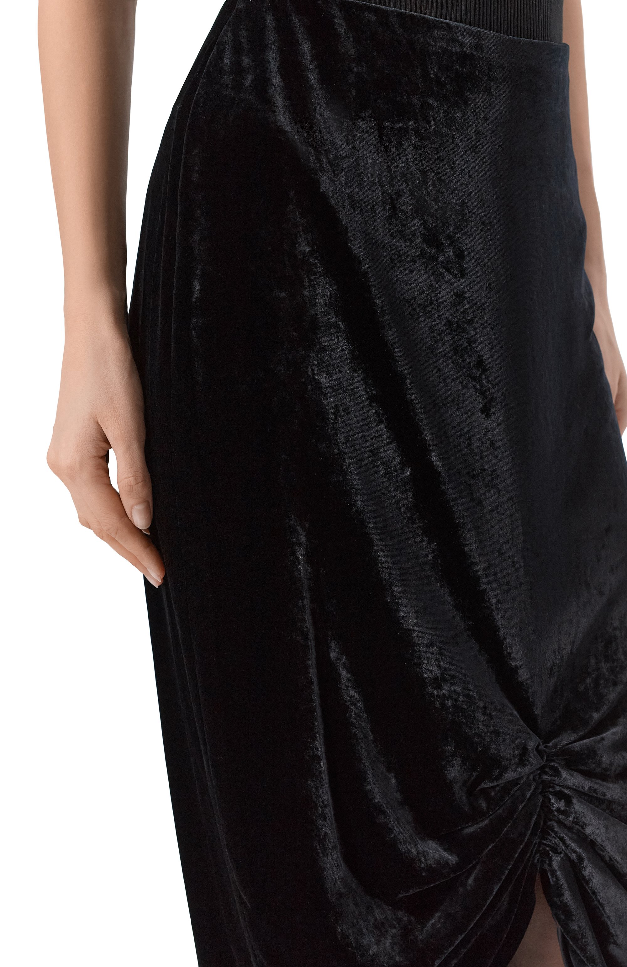 Бархатная юбка VALENTINO, арт. 8B0RAEZ5/A64, фото 5