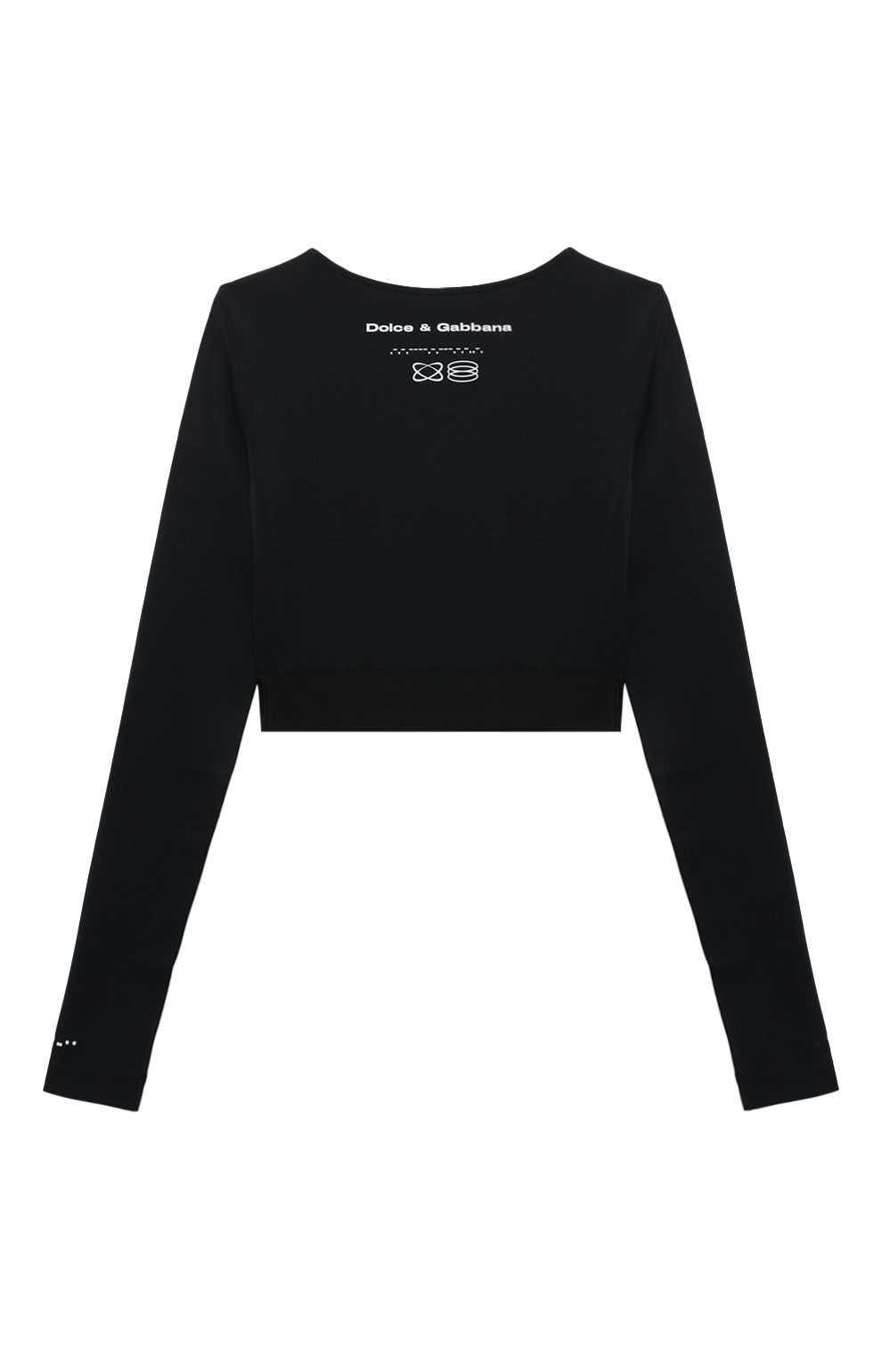 Укороченный топ DOLCE & GABBANA черного цвета по цене 35050 руб., арт. L8JTNF/G7M7E, фото 2 Укороченный топ DOLCE & GABBANA, арт. L8JTNF/G7M7E, фото 2