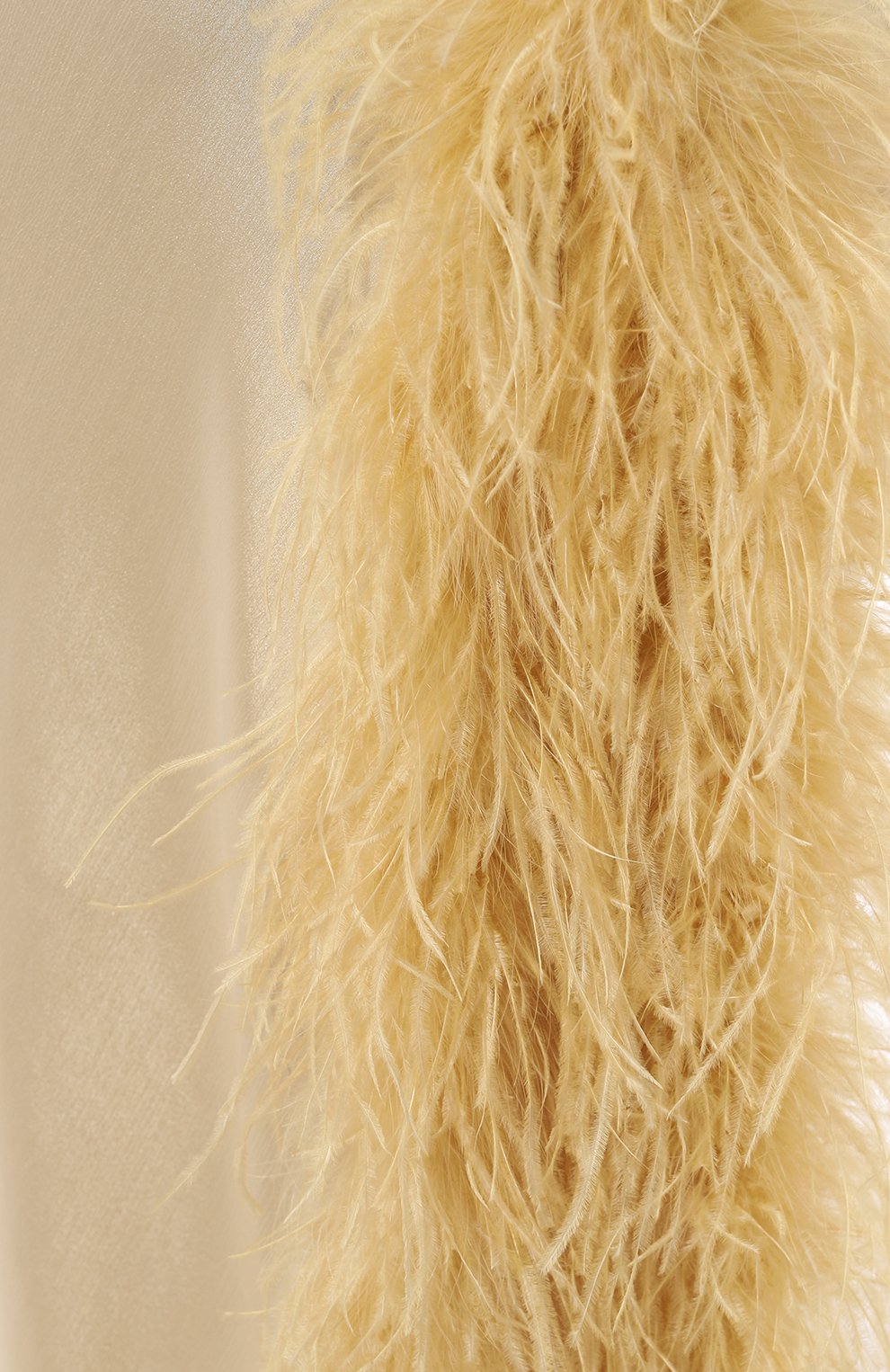 Атласное платье с отделкой перьями SASHA KIM, арт. УТ-00001314, фото 5