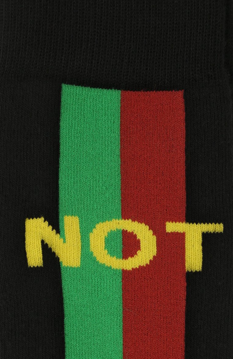 Детские хлопковые носки GUCCI черного цвета, арт. 645953/4K428 | Фото 2 (Материал: Хлопок, Текстиль; Региональные ограничения белый список (Axapta Mercury): RU; Кросс-КТ: Носки; Материал сплава: Проставлено; Нос: Не проставлено; Мальчики Кросс-КТ: Носки)